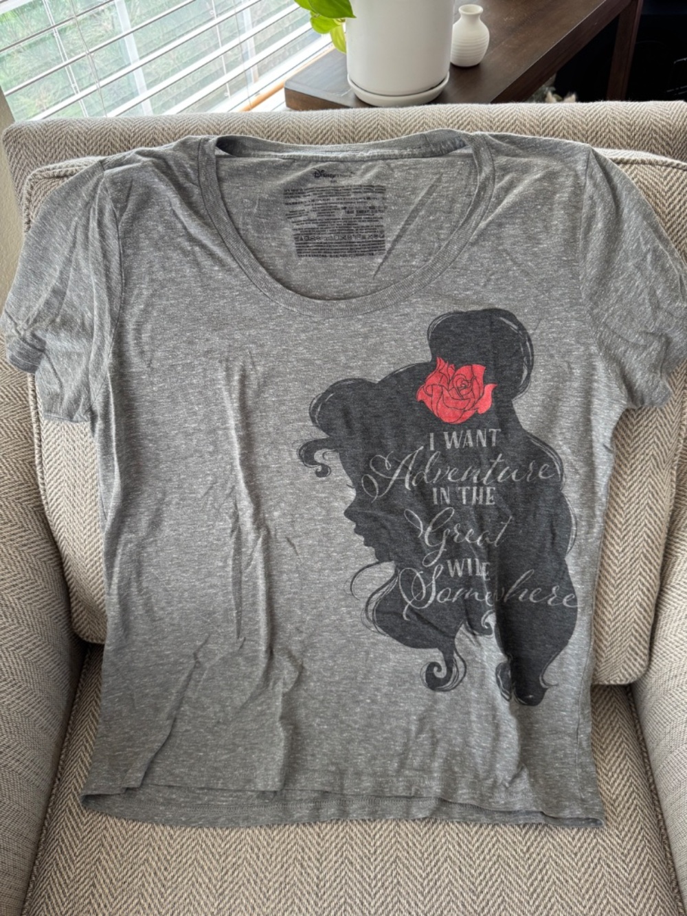 Disney Store Disneyland Shirt Beauty & the Beast LE Belle I Want Adventure